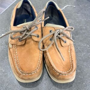 Sperry Kids Tan Suede Boat Shoes